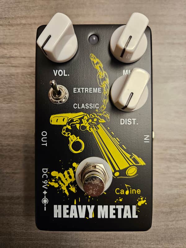 Caline CP-77 Bounty Hunter Heavy Metal Distortion 2019 - Present - Black / Yellow image 1