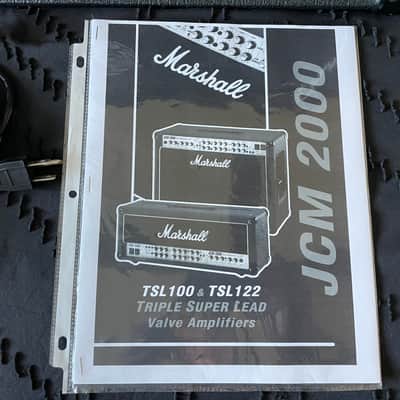 Marshall TSL100 Triple Super Lead JCM2000 Series Guitar Amplifier Head (100 Watts) with Footswitch, manual, power cable & Custom Cover image 4