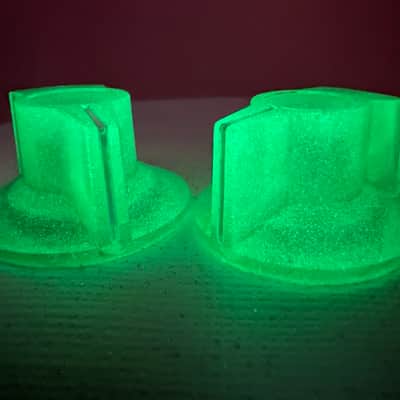 Knobably Moog Style Pointer Knobs - Lime Glow in the Dark (Green) (Set of 2) image 2