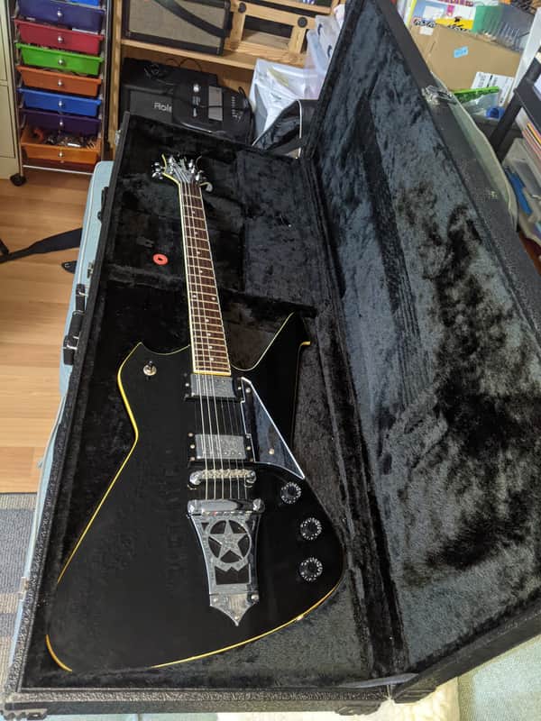 Washburn Ps500 Paul Stanley Signature  1998 Black Chrome image 1