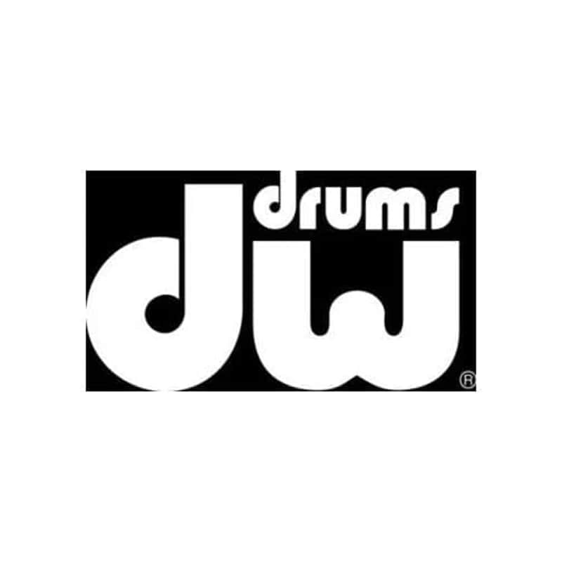 DW Bass Drum Logo Sticker, White image 1