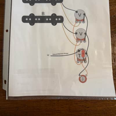 Fender Jazz Bass vintage wiring harness (two volume and one tone) image 4