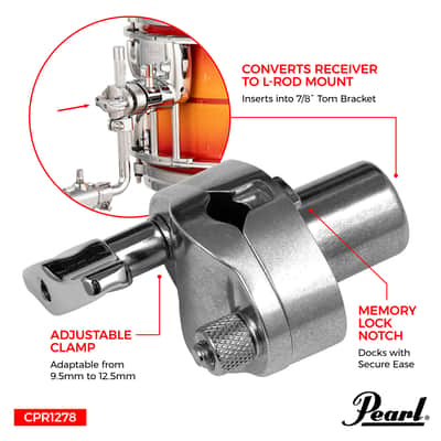 Pearl CPR-1278 Pipe To L-Rod Conversion Adaptor image 2