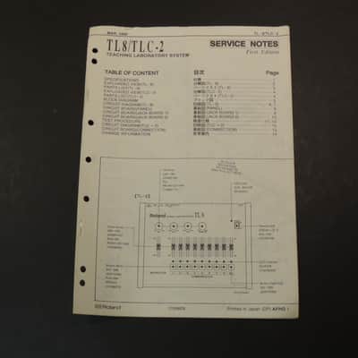 Roland TL8 / TLC-2 Service Notes /Manual [Three Wave Music] image 1