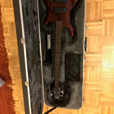 Westone Genesis bass guitar w/ case 1987 Burgundy Ash image 11