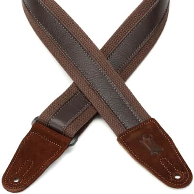 Levy's MC2CG 2-inch Cotton Combo Guitar Strap - Brown image 1