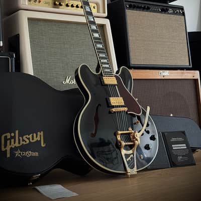 Gibson Custom Shop ES-355 Reissue "Black Beauty" Keith Richards Look, Ebenholz, Bigsby, Classic 57 PU´s ​ 2011 - Ebony image 17