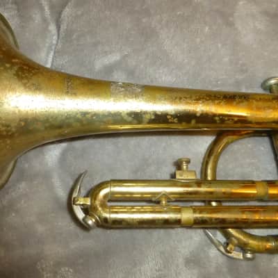 Vintage Silvertone Cornet 1968 - 1969 made in Elkhart Indiana Vincent Bach Corp 7-c Mouthpiece FOR PARTS OR REPAIR image 11