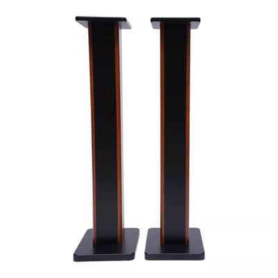 35.4-Inch Bookshelf Speaker Stands for Music Studios | Surround Sound Home Theater with Cable Management & Anti-Vibration Design image 2