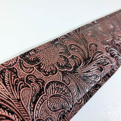 Vegan Leather Guitar Strap - Tooled Faux Leather Guitar Strap - Textured Leather Guitar Strap-Fits image 2