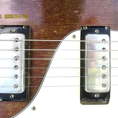 Gibson Epiphone Wilshire Guitar, 1965, Rare Red Fox Finish, 2 Mini HB Pickups. Case, All Original image 6