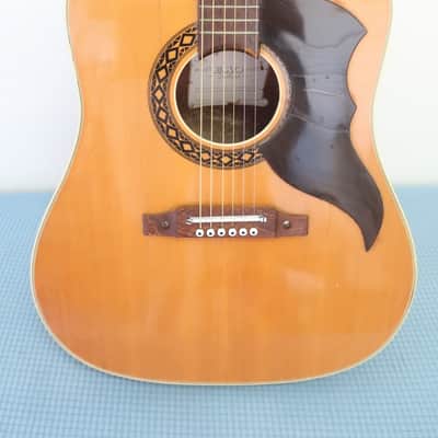 Vintage 1960s Eko Folk Ranger 6 Acoustic Guitar Well Made Very Good Shape Early Desirable Version Low Playable Action image 2