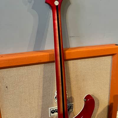Vintage 1970s Hondo II HRB-2S Rickenbacker 4001 Fireglo Sunburst Bass Guitar image 16