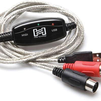 HOSA - USM-422 - TRACKLINK MIDI to USB Interface - MIDI I/O to USB Type A - 6 ft image 1