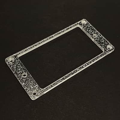 Guitar Parts Humbucker Pickup Flat Bezel Acrylic MOUNTING RING - SPARKLE CLEAR