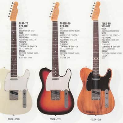 Rare model Fender Japan Telecaster '62 reissue TL62-60 Charcoal Burst finish Made in Japan image 25