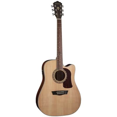 Washburn Heritage D10SCE Dreadnought Electro Acoustic Guitar - Natural image 2