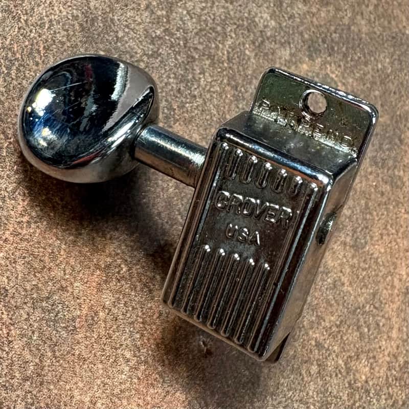 1960s Grover Slimline V100 H100 G100 Single Vintage Chrome Tuner Tuning Machine For Martin Rickenbacker & More! Treble Side image 1