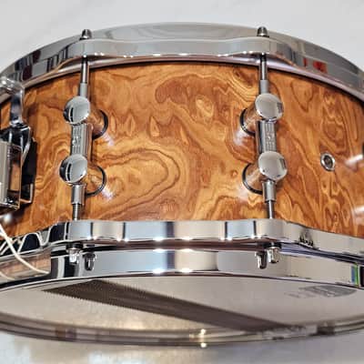 Sonor SC 10 1406 SDWD S Classix 14"x 6" Scandinavian Birch Snare in Walnut Root Veneer w/ Hella Hoops image 3