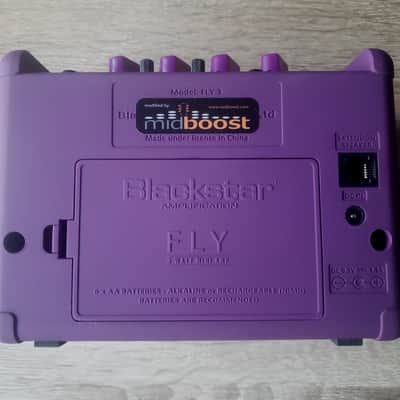 Hand-modified Blackstar Fly 3W purple guitar amplifier combo with vari-speed chorus image 6