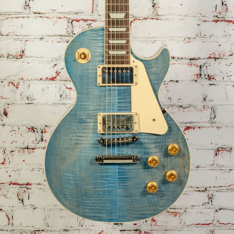 Gibson - Les Paul Standard 50s Figured Top - Electric Guitar - Ocean Blue - w/ Hardshell Case image 1