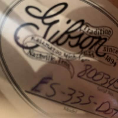 1984 Gibson Custom Shop ES-335 DOT neck 1984 in Pearl White & case image 13