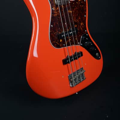 1983 Squier by Fender Jazz Bass - JV Series - Fiesta Red - HSC - Ex Eric Heydock Hollies image 7