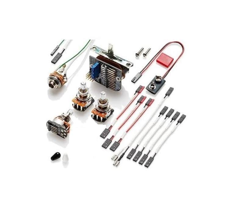 EMG Solderless Active Conversion Wiring Kit For 3 Pickups Switch & 3 SHORT SHAFT POTS & Wiring image 1