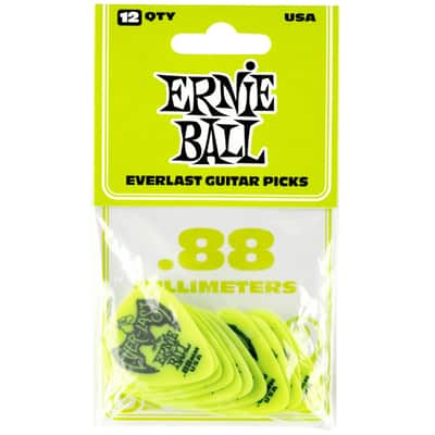 Ernie Ball Everlast Picks Green .88mm Bag Of 12 image 1