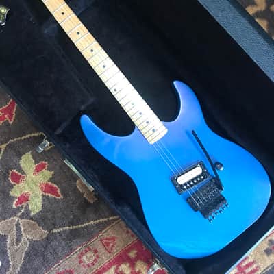 1986 Kramer Baretta II Flip-Flop blue, maple fingerboard, OHSC. With tremblock! image 1