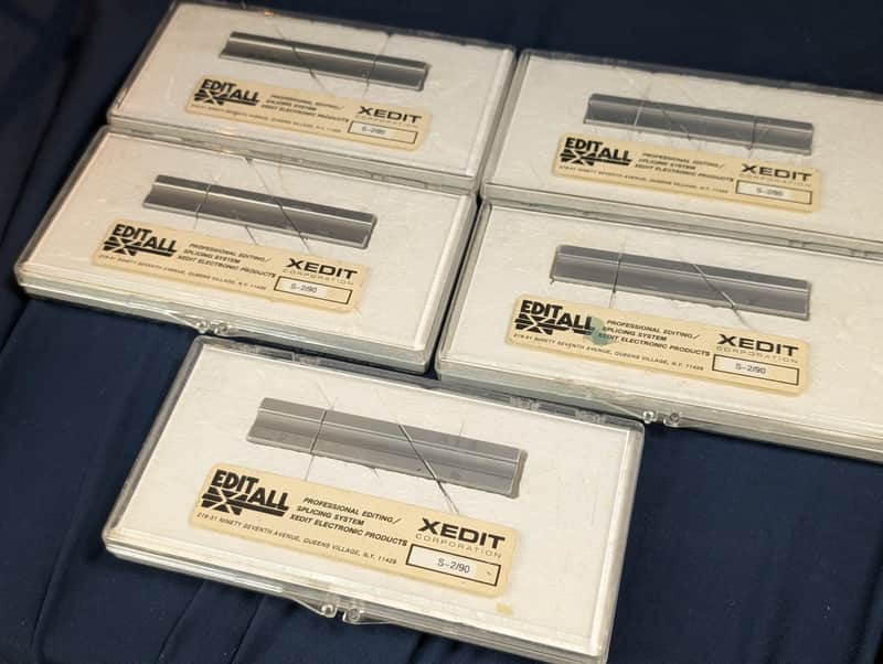 EDITALL X-Edit S-2/90 1/4" Reel To Reel Tape Splicing Blocks 1970 image 1