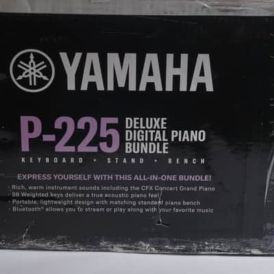 Yamaha P-225B 88-Key Deluxe Digital Piano with Stand and Bench Bundle image 3
