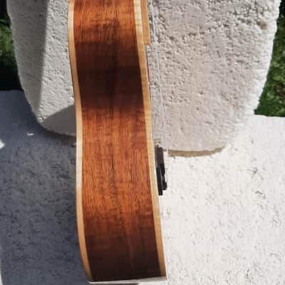 Lanikai NK-C Ukulele, Custom Series Solid Koa, Abalone Inlays, Case image 8