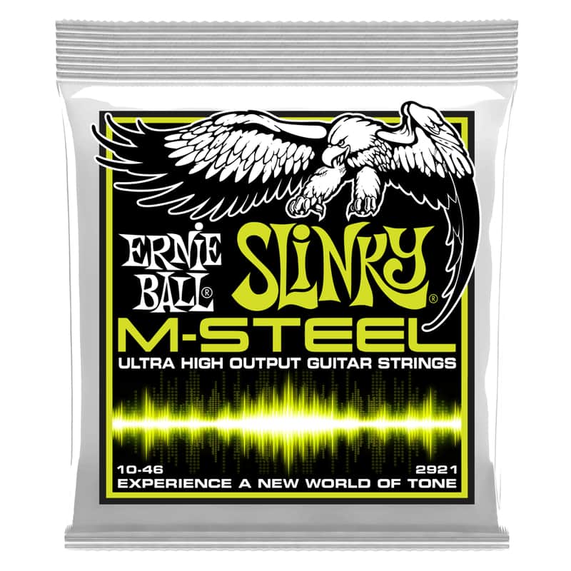 Ernie Ball 2921 M-Steel Regular Slinky Electric Guitar Strings 10-46 image 1