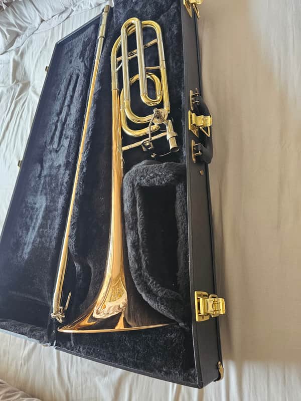 C.G. Conn 88H Symphony Professional Model Tenor Trombone with Traditional Wrap F Attachment 2010s - Clear-Lacquered Brass image 1