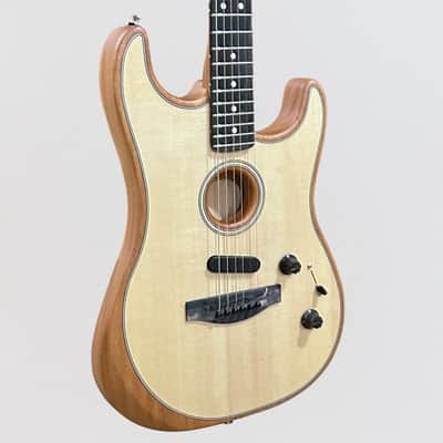 Fender American Acoustasonic Stratocaster USA Acoustic Electric Guitar - Natural image 2