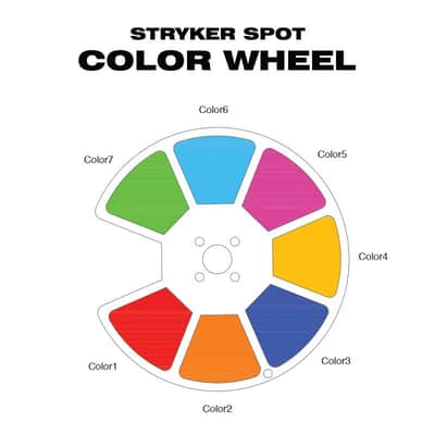 2 Eliminator Lighting ADJ Stryker Spot 7 Colors 150W LED Moving Head Spot Lights image 7