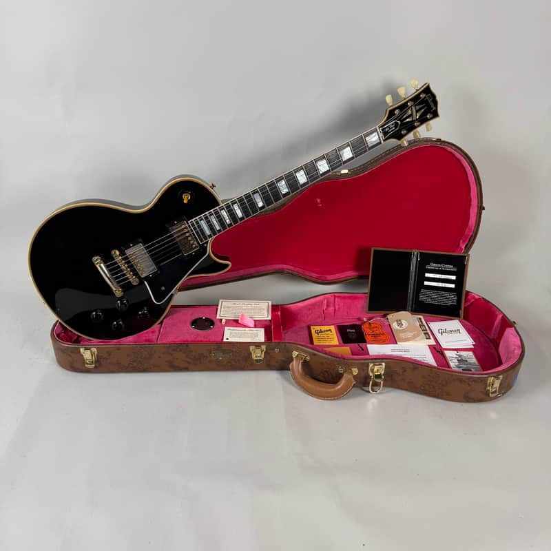 2022 Gibson Custom Shop '57 Reissue R7 Les Paul Custom Ebony image 1