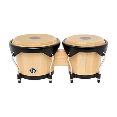 Latin Percussion 6"/7" City II Bongos - Mango Natural Black - Open Box image 2