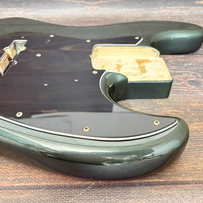 2004-06 Fender Japan JB-62-66UGB Jazz Bass Body Gun Metallic Blue Rare Color image 3
