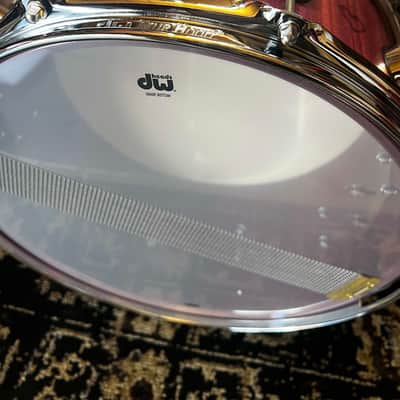 DW 6.5" x 14" Collector's Series Pure PurpleHeart Shell Snare Drum - Natural Satin Oil w/ Chrome Hardware image 6