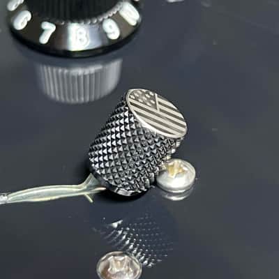 Kinnatone USA FLAG Stainless Steel knurled 3 or 5 way Blade style Switch Tip. For Strat or Tele image 3