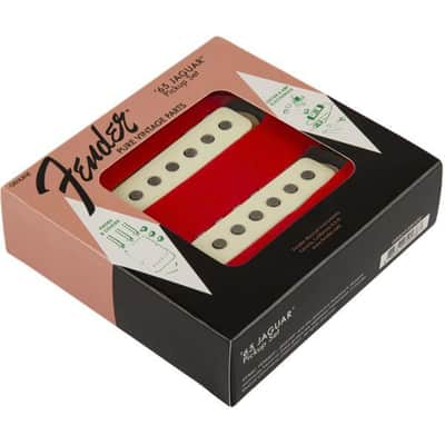 Fender Vintage 65 Jaguar Pickup Set Vintage White Set of 2 image 2