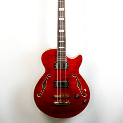 D'Angelico EX-BASS Archtop Bass Guitar in Cherry image 2
