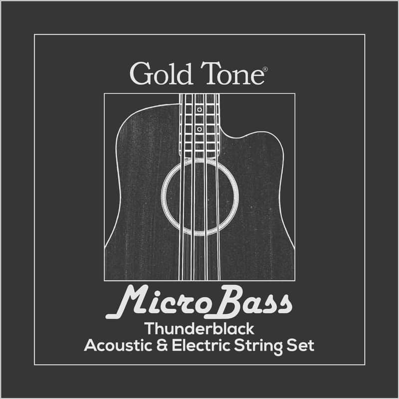 Gold Tone - MBS-BL - MicroBass Thunderblack Rubber/Polymer Strings (MBS-BL) image 1