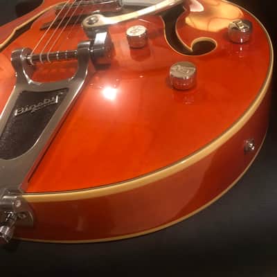 G5420T / 2016 Electromatic Hollow Body Single Cutaway with Bigsby … “MINT” … zero fret wear … Gretsch Orange Stain … All original w/ NO MODS … TKL Hard Case included .. Korean made image 11