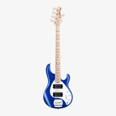 Sterling by Music Man Stingray Ray5 HH Bass Guitar - Cobra Blue image 3