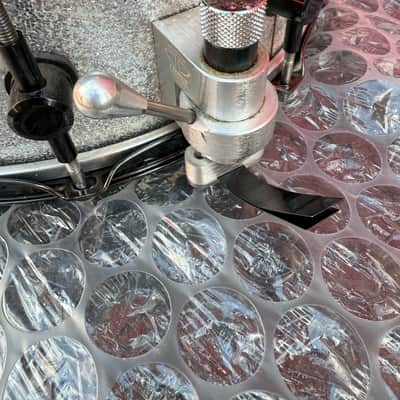 Spaun 5x14 Custom Maple Snare Drum – Silver Sparkle, Black Nickel Hardware, USA Made image 8