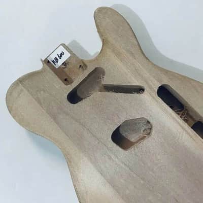 Okoume Wood Unfinished Single Cut Guitar Tele Style Body image 2