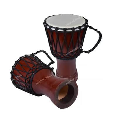Solid Metalic Red African Djembe Drum Bongo Wood Good Sound Musical Instrument image 9